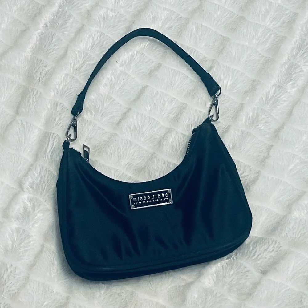 Missguided Elegant Black Shoulder Bag - Picture 4 of 11